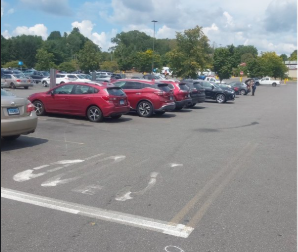 Before: Parking Lot Restriping