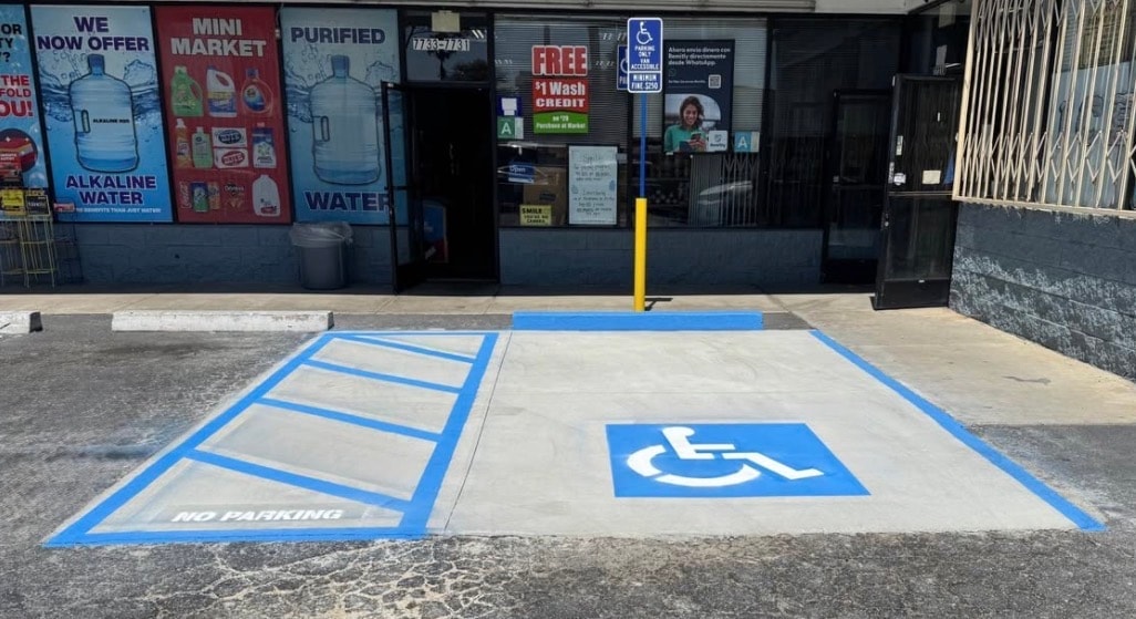 After: Accessible Parking Markings